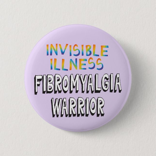 Unsichtbare Erkrankung Fibromyalgie Krieger-Button Button (Vorderseite)