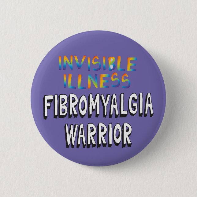Unsichtbare Erkrankung Fibromyalgie Krieger-Button Button (Vorderseite)