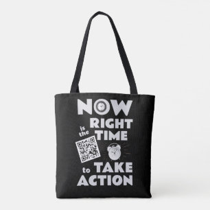 Unsichtbare GLOW Group BLACK & WHITE TOTE BAG