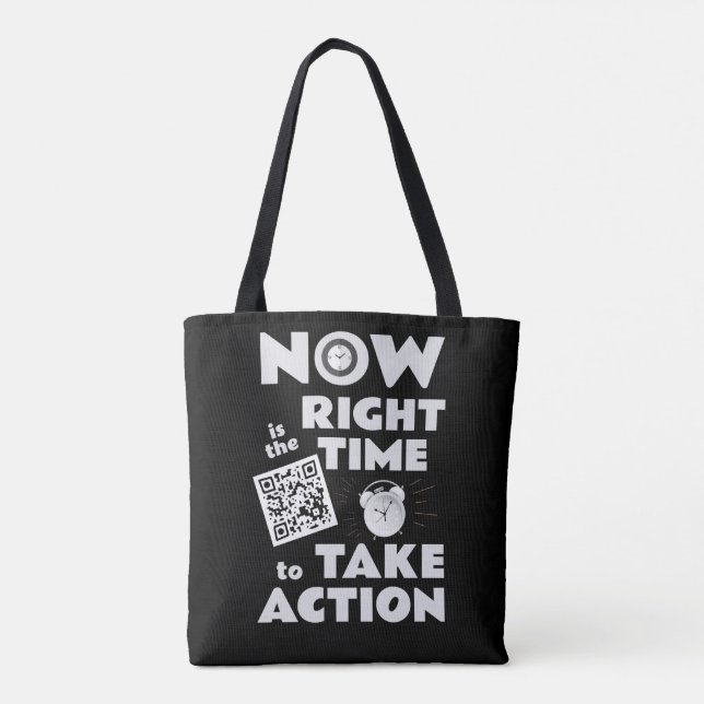 Unsichtbare GLOW Group BLACK & WHITE TOTE BAG (Rückseite)