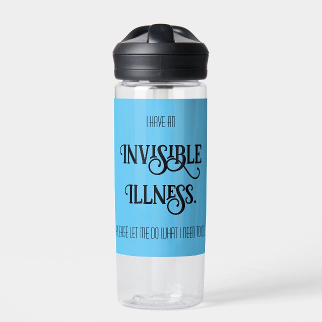 Unsichtbare Krankheit Trinkflasche (Vorderseite)