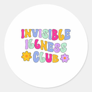 Unsichtbare Krankheiten Club Mental Health Awarene Runder Aufkleber