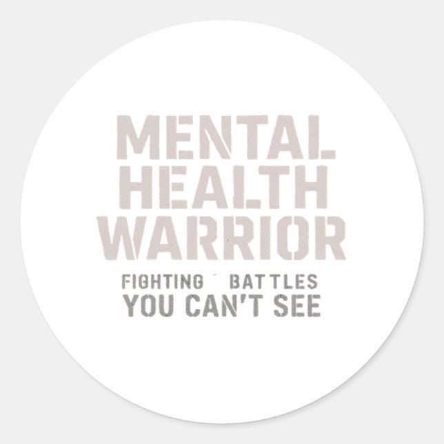 Unsichtbare Schlachten, innere Stärke Runder Aufkleber (Vorderseite)