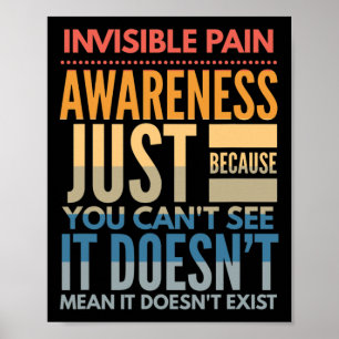 Unsichtbare Schmerzen Bewusstsein - Fibromyalgie C Poster