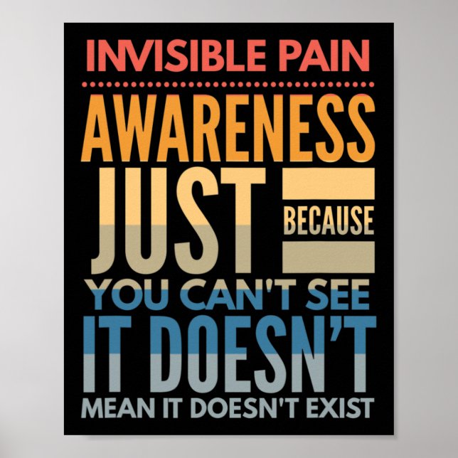 Unsichtbare Schmerzen Bewusstsein - Fibromyalgie C Poster (Vorne)