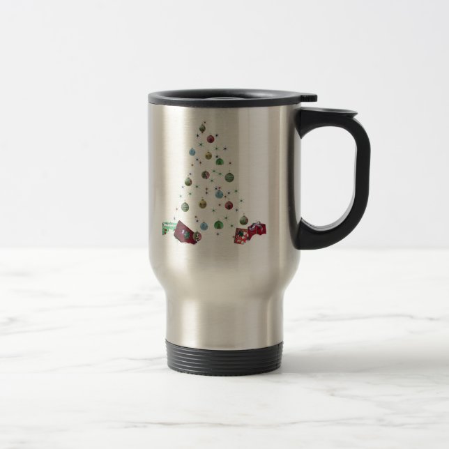 Unsichtbare Weihnachtsbaum-Reise-Tasse Reisebecher (Rechts)