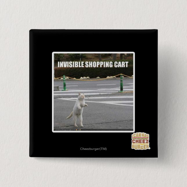 UNSICHTBARER EINKAUFSWAGEN BUTTON (Vorderseite)