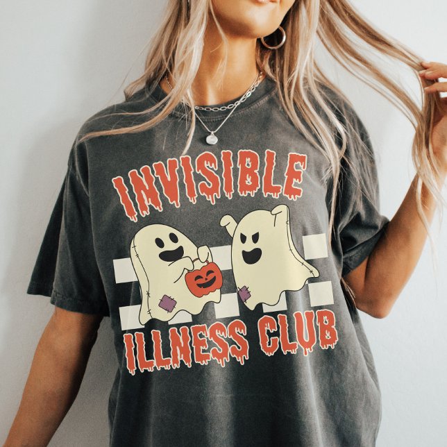 Unsichtbarer Krankheitsklub | Halloween Disability T-Shirt (Von Creator hochgeladen)