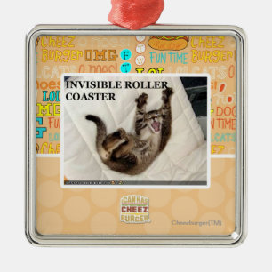 Unsichtbarer Rollen-Untersetzer Silbernes Ornament