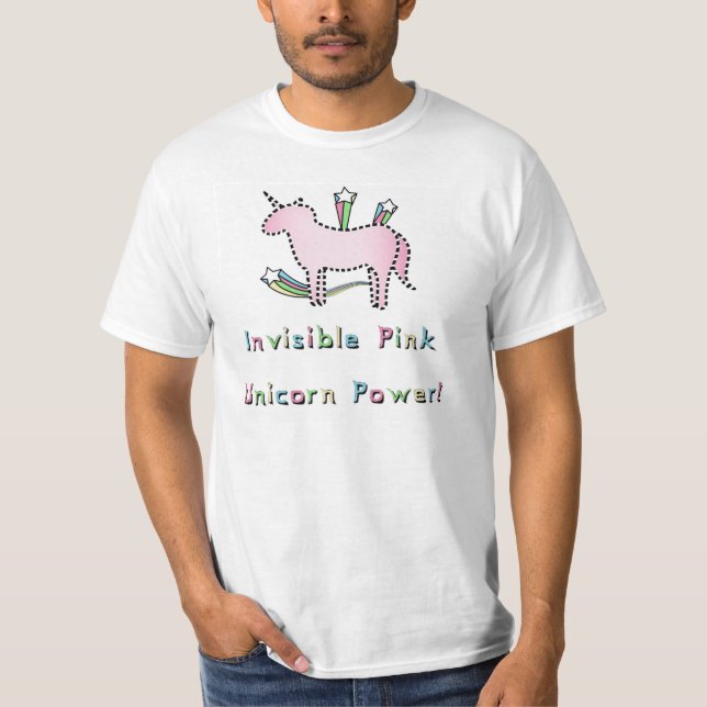 Unsichtbarer rosa Unicorn-Power! T-Shirt (Vorderseite)