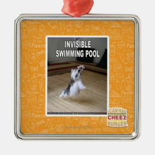 Unsichtbarer Swimmingpool Ornament Aus Metall