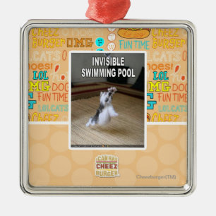 Unsichtbarer Swimmingpool Ornament Aus Metall