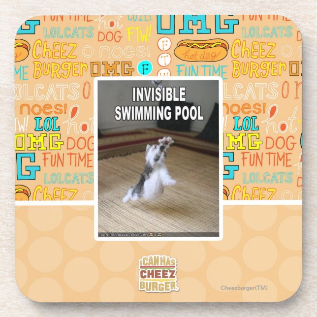 Unsichtbarer Swimmingpool Untersetzer (Vorderseite)