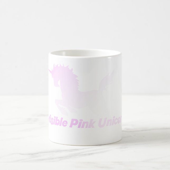 Unsichtbares rosa Einhorn im Himmel Tasse (Mittel)