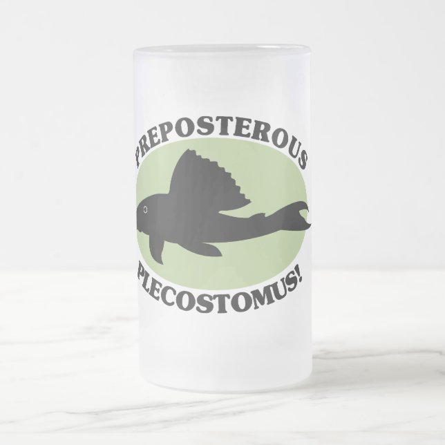 Unsinniges Plecostomus Mattglas Bierglas (Mittel)