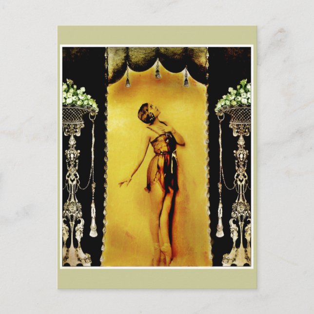 Unsinnigkeiten Ballerina_border Postkarte (Vorderseite)