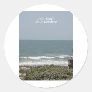 Unsinnigkeits-Strand Runder Aufkleber