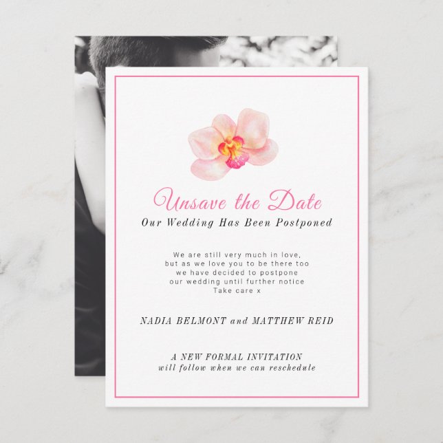 Unspeichern Sie das Datum Hochzeitsänderung des Pl Save The Date (Vorne/Hinten)