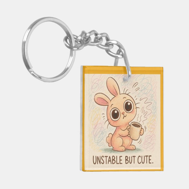 Unstable but Cute Schlüsselanhänger (Vorderseite links)