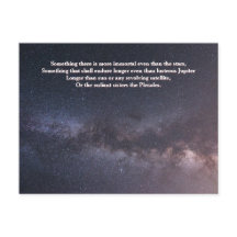 "Unsterblicher als die Sterne" Zitat Milchstraße