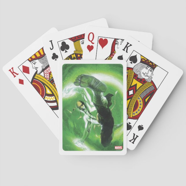 Unsterbliches Eisen Faust Kick Spielkarten (Rückseite)