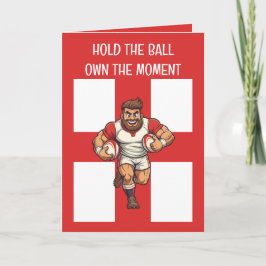 Unstoppable Charge Cartoon Rugby Power Run Karte