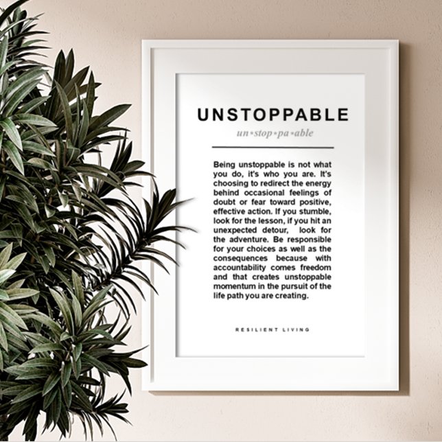 UNSTOPPABLE Empowerment Motivierend Poster (Von Creator hochgeladen)
