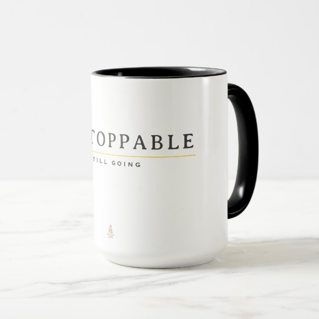 UNSTOPPABLE Minimal Motivation Quote T-Shirt Tasse (VorderseiteRechts)