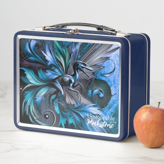 Unstoppable Raptor – Fuel Strength, Rule the Wild Metall Brotdose (Beispiel)