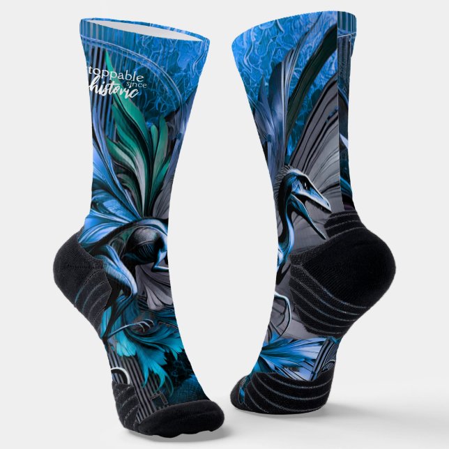 Unstoppable Raptor – Fuel Strength, Rule the Wild Socken (Gewinkelt)