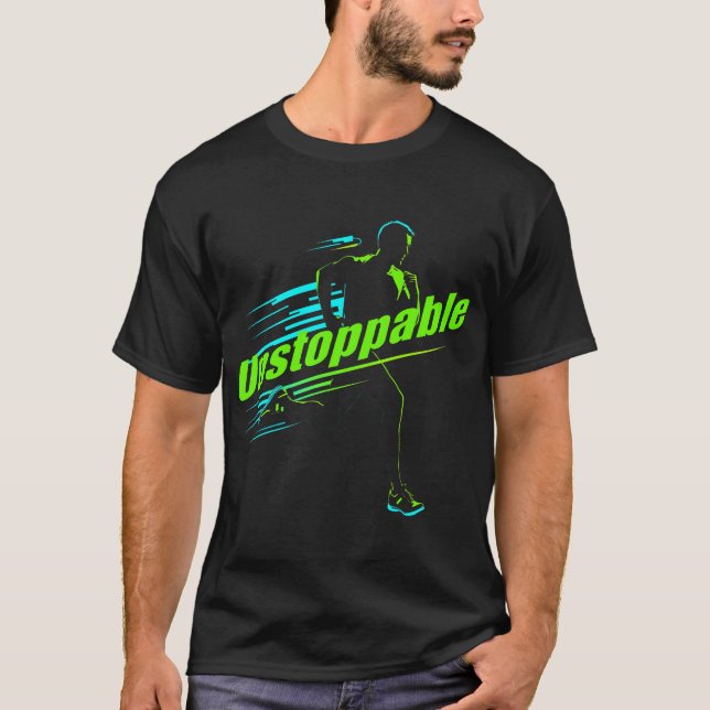"Unstoppable" Runner Graphic T-Shirt (Vorderseite)
