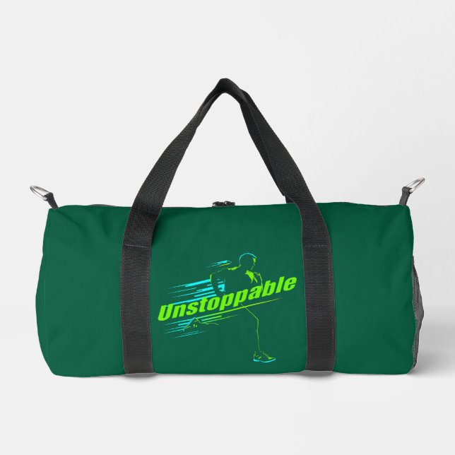 "Unstoppable" Runner Gym Duffel Bag Duffle Bag (Vorderseite)
