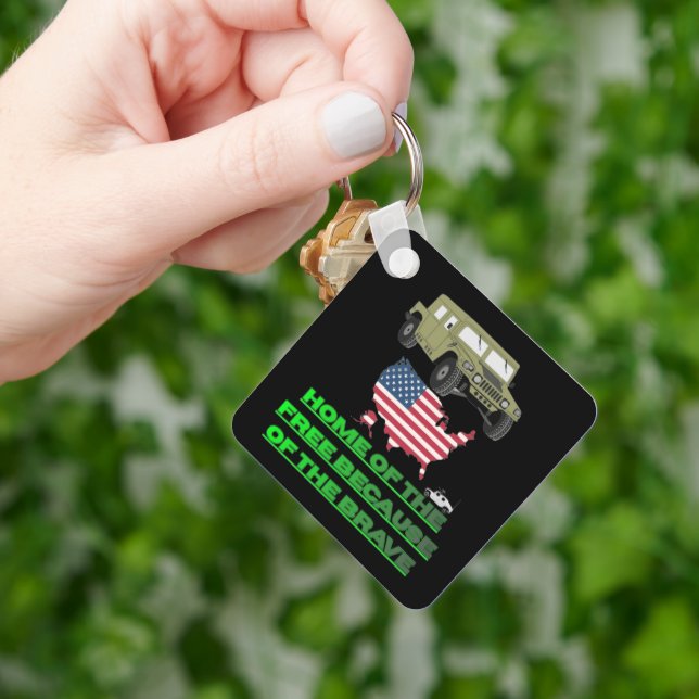 Unstoppable veterans black schlüsselanhänger (Hand)