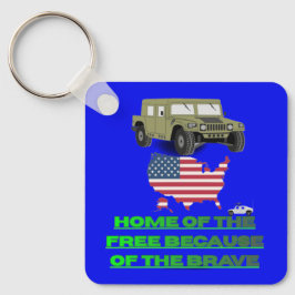 Unstoppable veterans blue schlüsselanhänger