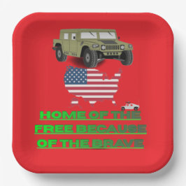 Unstoppable veterans red pappteller