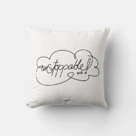 UNSTOPPABLE wird - Bold Cloud S - Black Script Kissen
