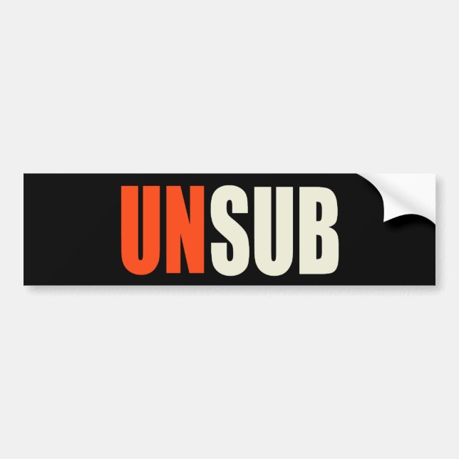 Unsub Unbekannt-Thema Autoaufkleber (Vorne)