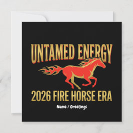 Untamed Energy 2026 Fire Horse Era Lunar New Year Einladung