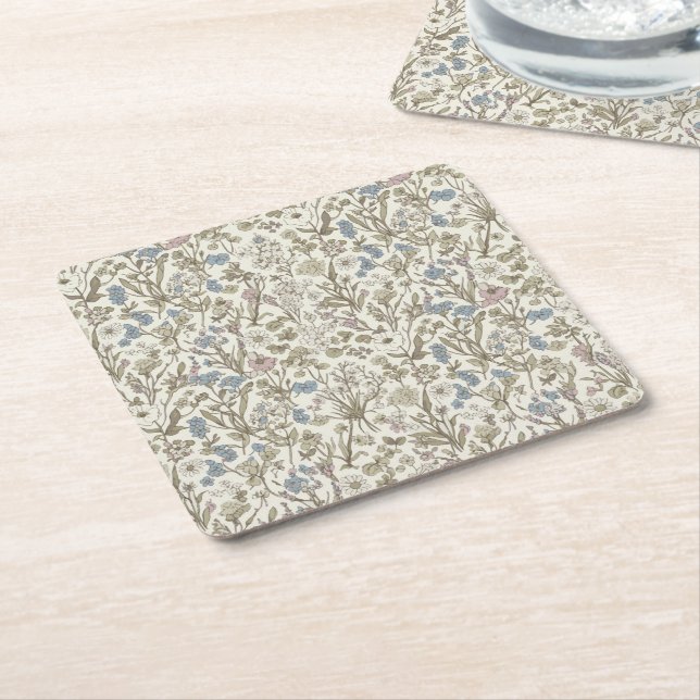 Untamed Petals Rechteckiger Pappuntersetzer (angewinkelt)