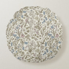 Untamed Petals Rundes Kissen