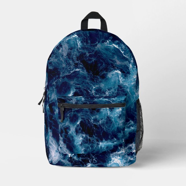 Untamed Sea Churn Bedruckter Rucksack (Vorderseite)