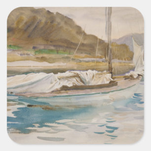 Untätige Segel Quadratischer Aufkleber