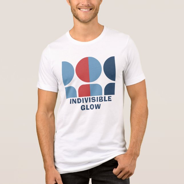 Unteilbares GLOW-Gruppen-T-Shirt Tri-Blend Shirt (Vorderseite)