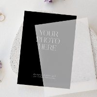 Unten Foto-Karte für Vellum Hochzeitseinladungen