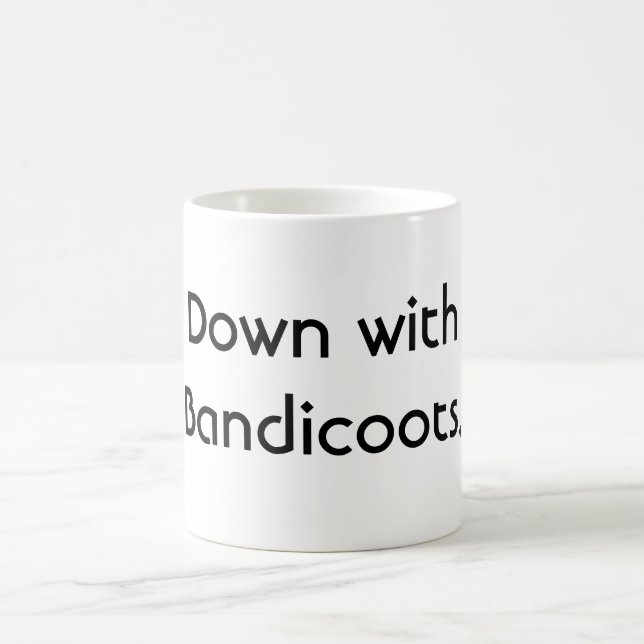 Unten mit Bandicoots. Tasse (Mittel)