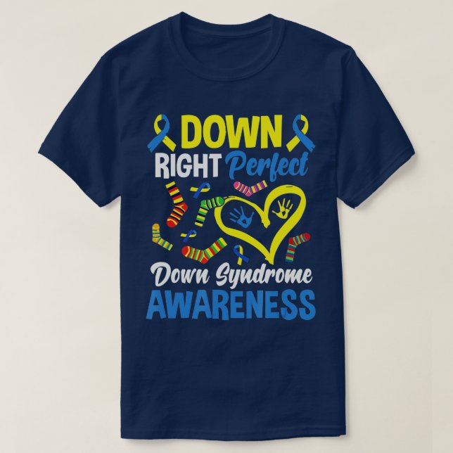 Unten Perfect Down Syndrome Awareness T-Shirt (Design vorne)