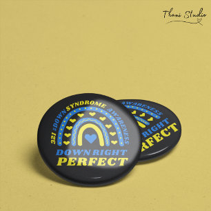 Unten Perfect Rainbow World Down Syndrom Button