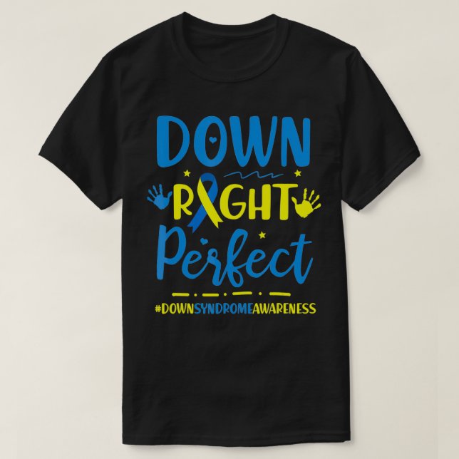 Unten Perfect World Down Syndrome Awareness T-Shirt (Design vorne)