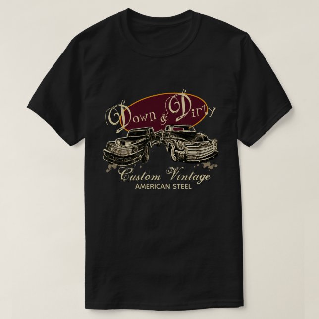 Unten u. schmutziger amerikanischer Stahl T-Shirt (Design vorne)