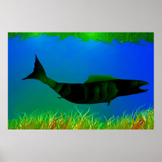 Unten unter Digital-Malerei Poster